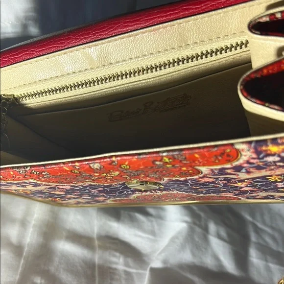 Vintage Robert Bestien purse,Elegant Gold and Red Women's Bag - Picture 5 of 16